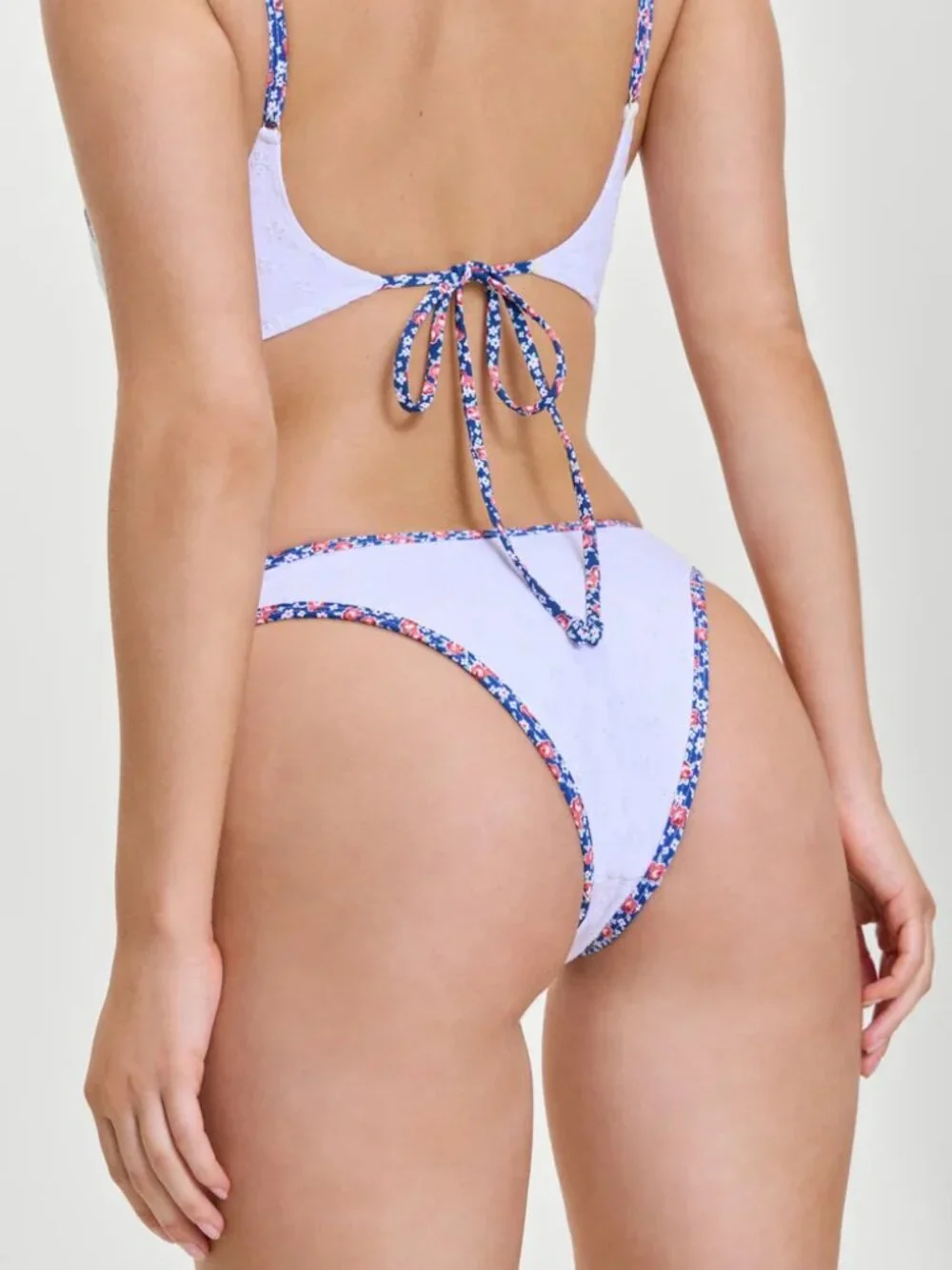 FULL SET NWT Frankies Bikinis full bikini set in Garden Eyelet